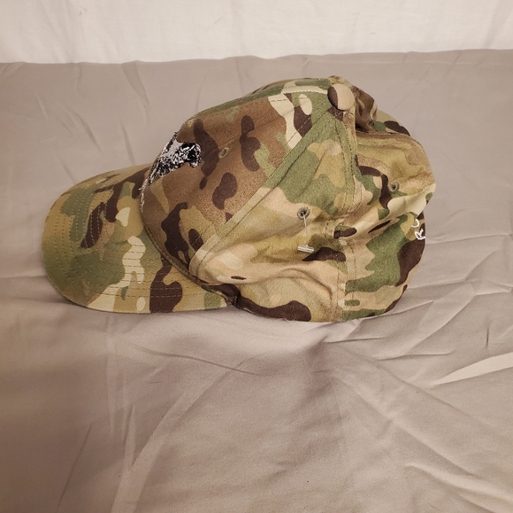 Ellis Motel Round Top TX Green Camo Ball Cap Hat OS Snap Back - Picture 3 of 8
